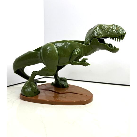 2018  T-Rex Tacosaurus Green Dinosaur Taco Stand & Holder - Picture 4 of 6